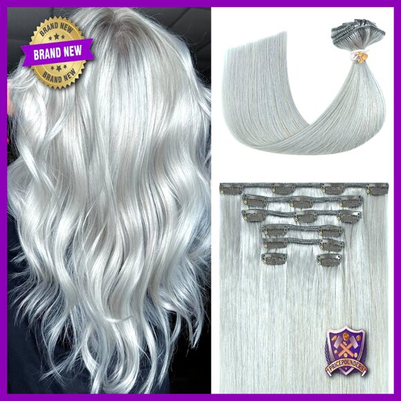 15 Inch Clip-In Human Hair Extensions, 7pcs 75g Silky Straight Remy main image 6